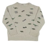 Béžový svetr s dinosaury H&M