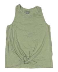 Světlekhaki top s uzlem 