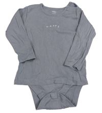 Šedé triko s nápisem a všitým body M&S