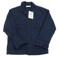 Nové - Tmavomodrá lněná bunda Zara