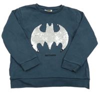 Tmavomodrá mikina s překlápěcími flitry - Batman