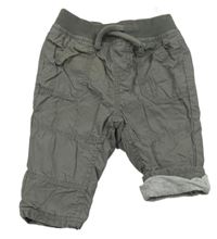 Šedé plátěné podšité kalhoty s úpletovým pasem C&A