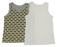 2x nátělník - bílý + šedý - Batman