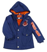 Tmavomodrá nepromokavá jarní bunda se Spidermanem a kapucí Marvel