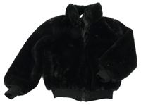 Černá kožešinová podšitá bunda H&M