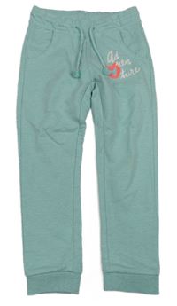 Mentolové tepláky s nápisem H&M