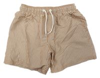 Oranžovo-šedé pruhované plážové kraťasy H&M