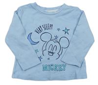 Světlemodré pyžamové triko s Mickeym Disney