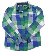 Modro-zeleno-bílá kostkovaná košile Charles Vögele