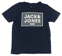 Tmavomodré tričko s logem Jack&Jones