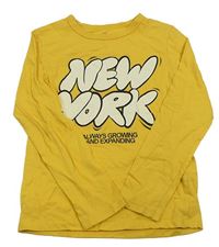 Žluté triko s nápisem H&M