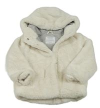 Smetanová kožešinová podšitá bunda s kapucí Primark