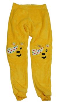 Žluté chlupaté domácí kalhoty s Pudsey George 