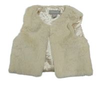 Smetanová kožešinová podšitá vesta Primark