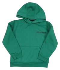 Zelená mikina s nápisem a kapucí Primark