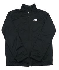 Černá sportovní funkční propínací mikina s logem Nike 