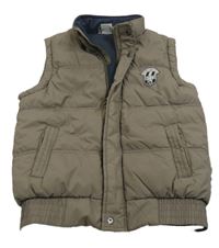 Hnědá šusťáková zateplená vesta Alive 