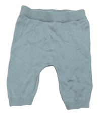 Světlemodré pletené tepláky TU 