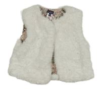 Bílá kožešinová podšitá vesta Sergent Major