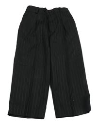 Černé pruhované slavnostní kalhoty 