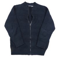 Tmavomodrý pruhovaný propínací svetr Name it 