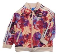 Broskvová propínací sportovní mikina rybičkami Nike 