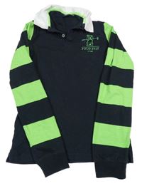 Černo-limetkové polo triko s pejskem 