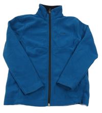 Petrolejová funkční fleecová propínací mikina Decathlon