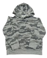 Šedá army mikina s kapucí George 