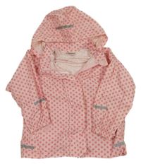 Světlerůžová šusťáková větrovka se vzorem a kapucí Impidimpi
