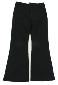 Černé flare kalhoty Zara