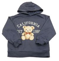 Tmavomodrá mikina s medvídkem a kapucí Primark