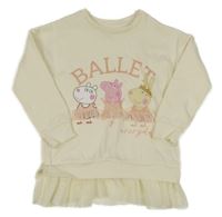 Smetanová mikina s Pepinou a síťovinou George 