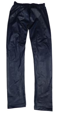 Tmavomodré lesklé legíny 