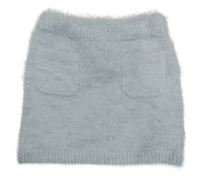 Světlemodrá chlupatá pletená sukně H&M