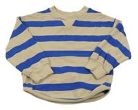 Béžovo-modrá pruhovaná mikina M&S