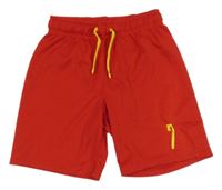 Červené sportovní kraťasy s číslem H&M