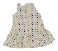 Bílé bavlněné šaty s puntíky H&M