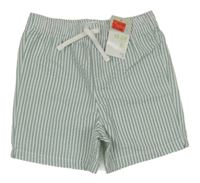 Nové - Zeleno-bílé pruhované krepové kalhoty Primark