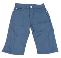 Modrošedé plátěné kraťasy H&M