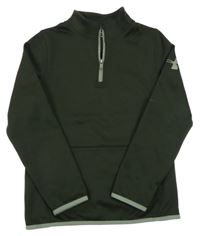 Olivová sportovní funkční mikina s logem Under Armour