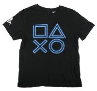 Černé tričko s potiskem Play Station H&M