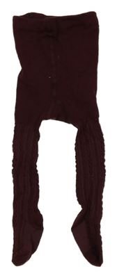 Vínové vzorované punčocháče H&M