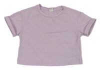 Lila crop tričko Shein