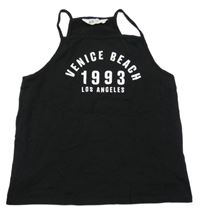 Černý crop top s nápisy H&M