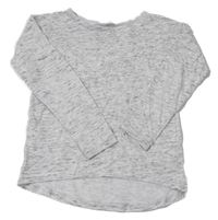 Šedo-bílá melírovaná mikina H&M