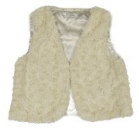 Smetanová kožešinová podšitá vesta Name it 