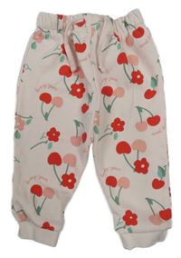 Světlerůžové tepláky s třešničkami Matalan