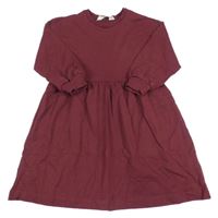 Mahagonové teplákové šaty H&M