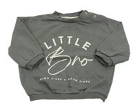 Tmavošedá oversize mikina s nápisy zn. George